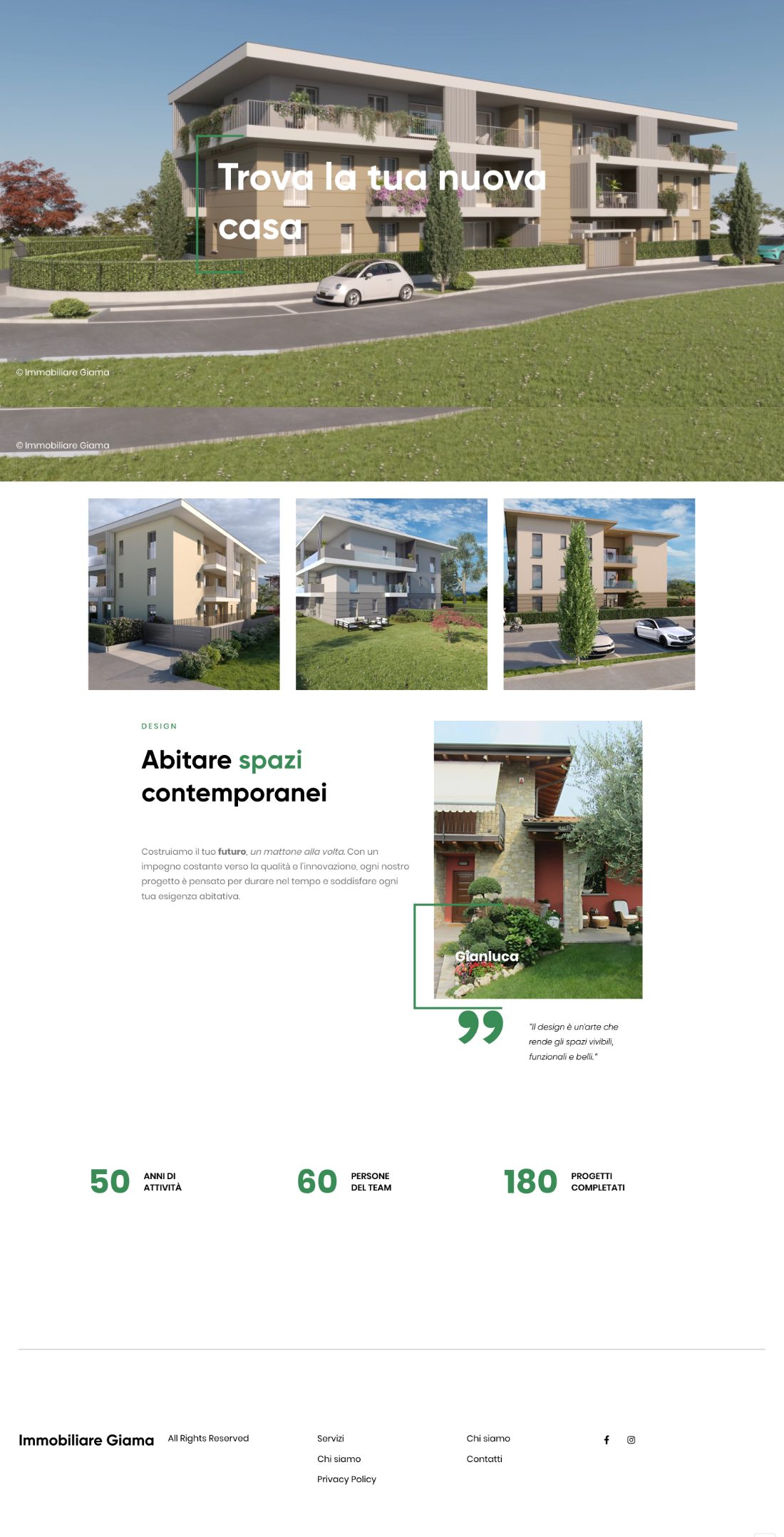 Homepage Immobiliare Giama